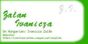 zalan ivanicza business card