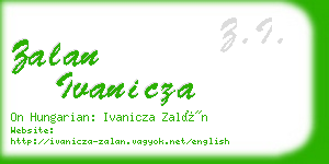 zalan ivanicza business card